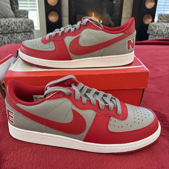 Size 12 Nike Terminator Low Varsity Red Medium Grey New Damaged Box main image 6